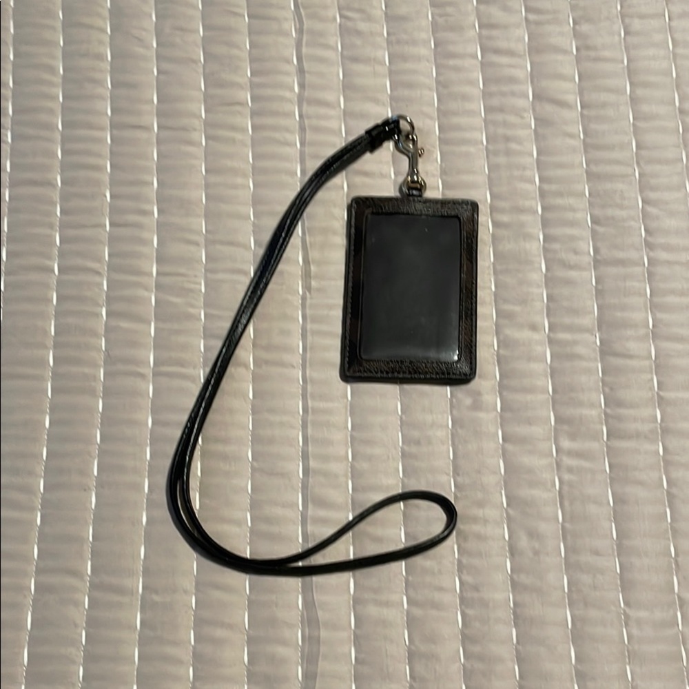 Coach Black and Brown Leather Card Holder - Picture 6 of 7